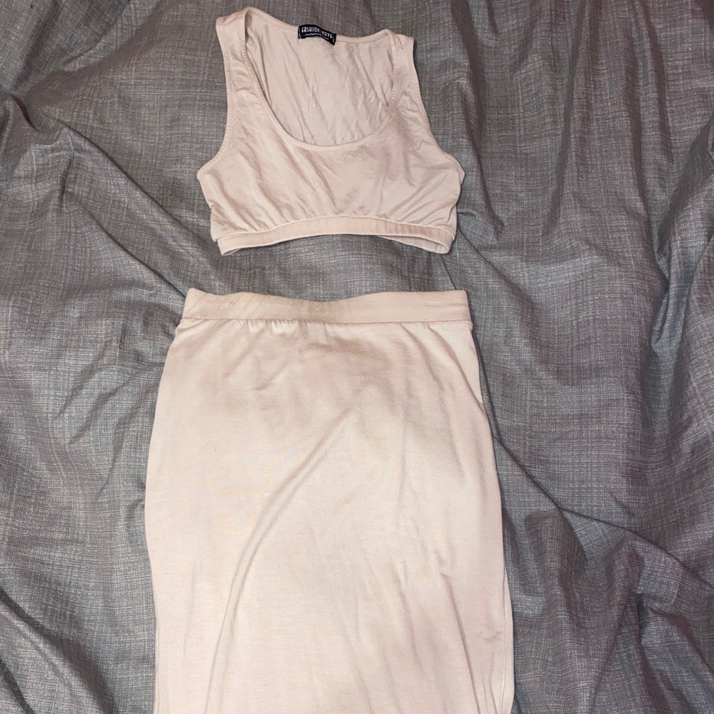CROP TOP AND SKIRT SET - FASHION NOVA